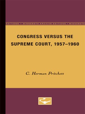 cover image of Congress Versus the Supreme Court, 1957-1960